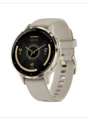 Garmin Smartwatch - Beige Strap with Silver Bezel